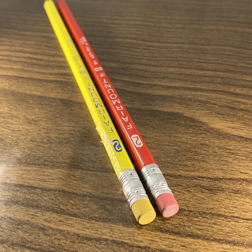 Unsharpened! Empire No 2 Fairmount Pencil Lot Vintage Blue Red Drawing Artist